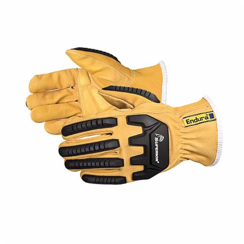 Superior Glove™ 378GKGVB-3XL Endura® Anti-Impact Driver Gloves, 3XL, Elastic/Knit Wrist Cuff, ANSI Cut-Resistance Level: 5