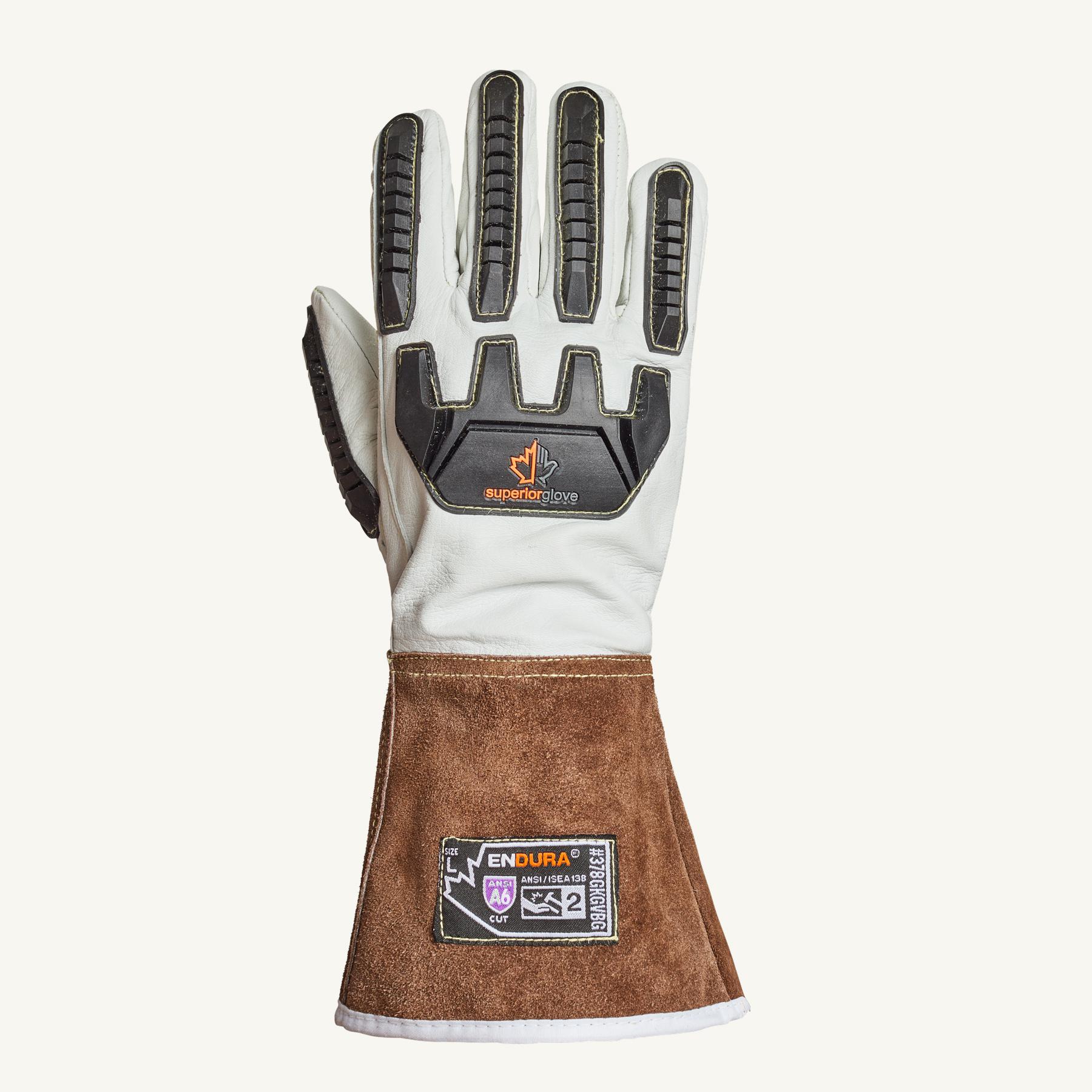 Superior Glove™ 378GKGVBG-2XL Endura® Driver Gloves, XXL, Leather/Goatskin/Kevlar, Safety Cuff, ANSI Cut-Resistance Level: A6