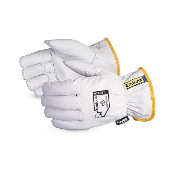 Superior Glove™ 378GKTTL-L Endura® General Purpose Gloves, Drivers, Goatskin Leather, Resists: Abrasion, 100g/sq-m Thinsulate™ Lining