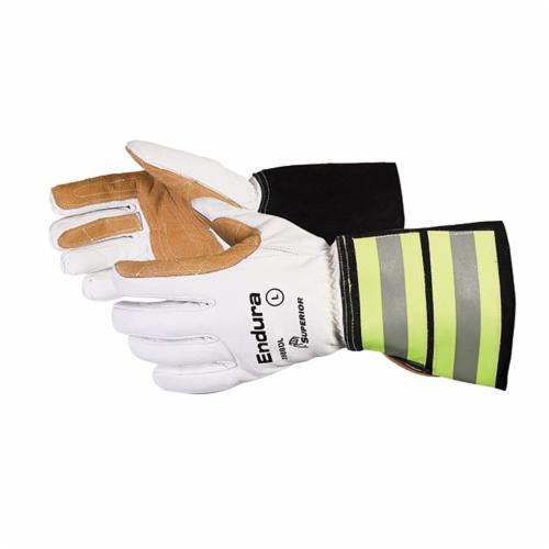 Superior Glove™ 398BDLXTLL Endura® Deluxe General Purpose Gloves, Lineman/Winter, Kevlar®/Buffalo Leather, Gauntlet Cuff, Resists: Puncture, 3M™ Thinsulate™ Lining