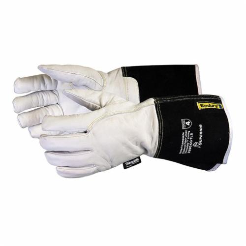 Superior Glove™ 399GKGTL5-M Endura® Winter Cut Resistant Gloves, M, Goatskin Grain Leather, Gauntlet/Knit Wrist Cuff, Resists: Abrasion, Cut and Puncture, ANSI Cut-Resistance Level: A4, ANSI Puncture-Resistance Level: 5