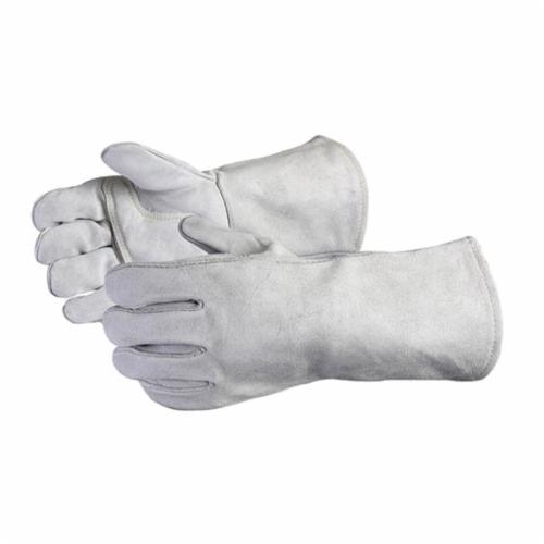 Superior Glove™ 505VIB Endura® Anti-Vibration Welding Gloves, Deluxe Cow Split Skin Leather/Kevlar® Sewn, Gray, Cotton Lining