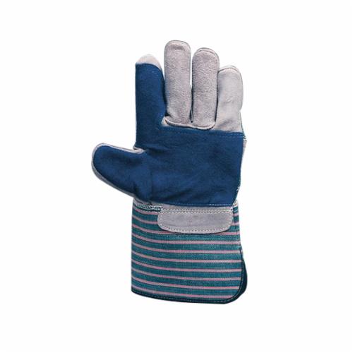Superior Glove™ 66GRR Endura® Split General Purpose Gloves, Gunn Cut/Index Finger/Thumb Style, Split Leather/Tri-Tan Leather Palm, Beige, Gauntlet/Rubberized Cuff, Resists: Abrasion, Cut, Puncture and Scrapes, Cotton Lining