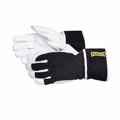 Superior Glove™ 76GB Endura® General Purpose Gloves, Fitters, Index Finger Style, A-Grade Goatskin Leather/Nylon, Safety Band Cuff, Resists: Abrasion, Cut and Scrapes