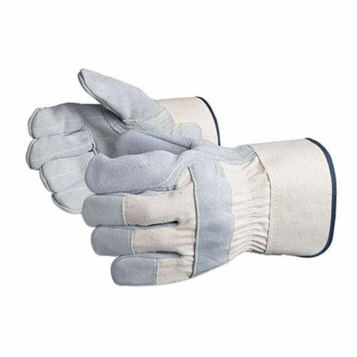 Superior Glove™ 99DPBA Endura® Heavy Duty General Purpose Gloves, Fitters, Strap Reinforced Thumb/Gunn Cut Style, Cotton/Kevlar®/Polyethylene/Split Leather with Extra Layer of Heavyweight Tri-Tan Leather, Beige, Elastic/Safety Cuff