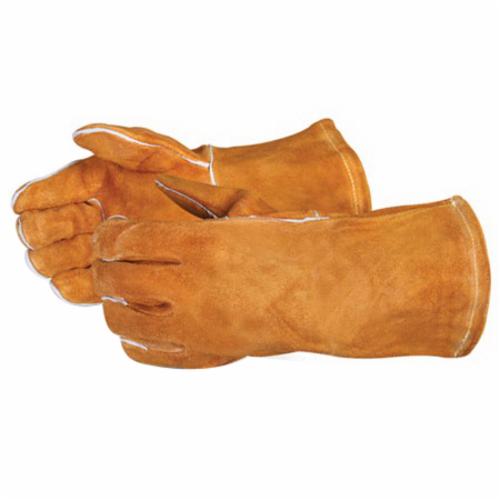Superior Glove™ 505RB Iron Wolf™ Deluxe Welding Gloves, Universal, Select Side Split Cowhide Leather, Rust Brown, Cotton Lining