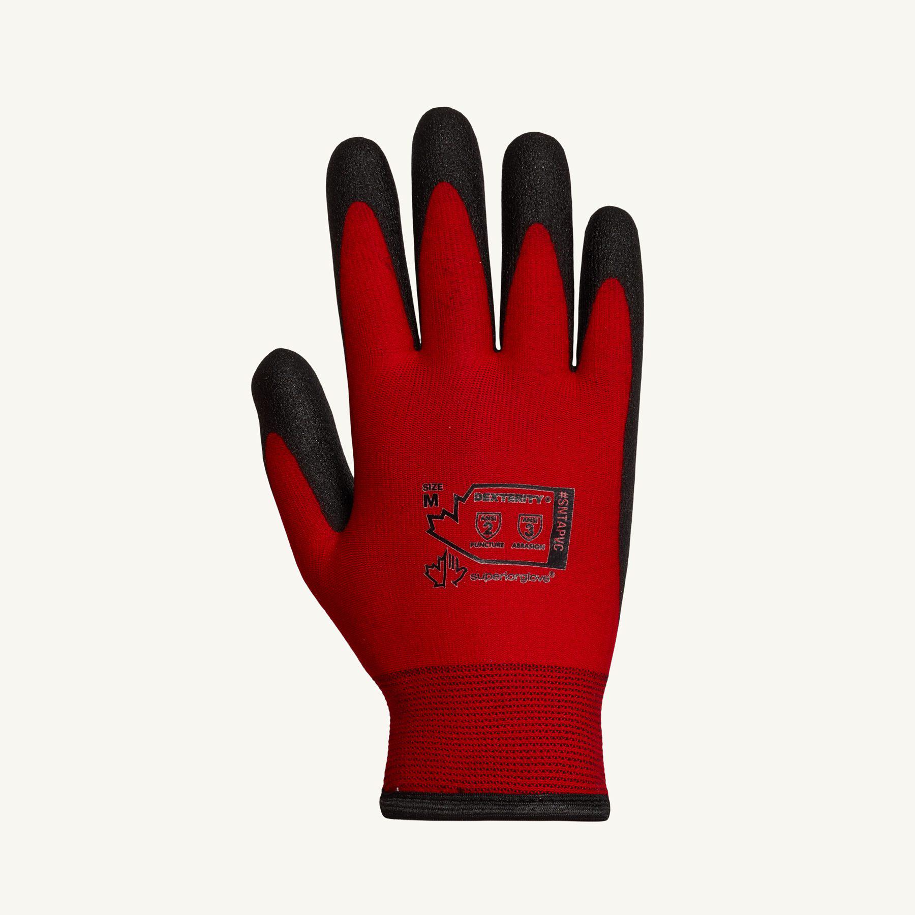 Superior Glove™ SNTAPVC-S Dexterity® Dexterity Cut-Resistant Gloves, S, 18 ga Cotton/Nylon, Knit Wrist Cuff, Resists: Abrasion/Cut/Puncture, ANSI Cut-Resistance Level: A3, ANSI Puncture-Resistance Level: 2