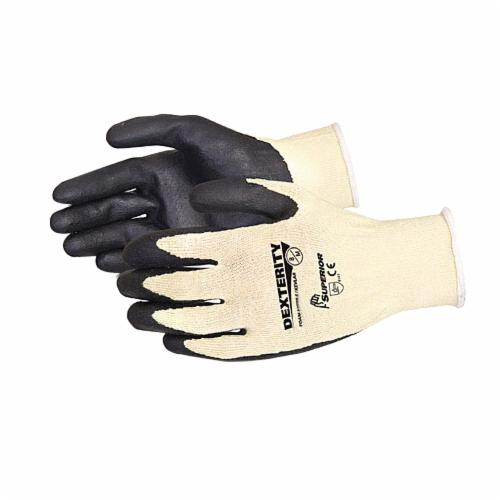 Superior Glove™ S13KFNT-7 Dexterity® Dipped General Purpose Gloves, Work, SZ 7, Nitrile Palm, Kevlar®, Seamless String Cuff, Resists: Abrasion, Cut, Oil and Puncture