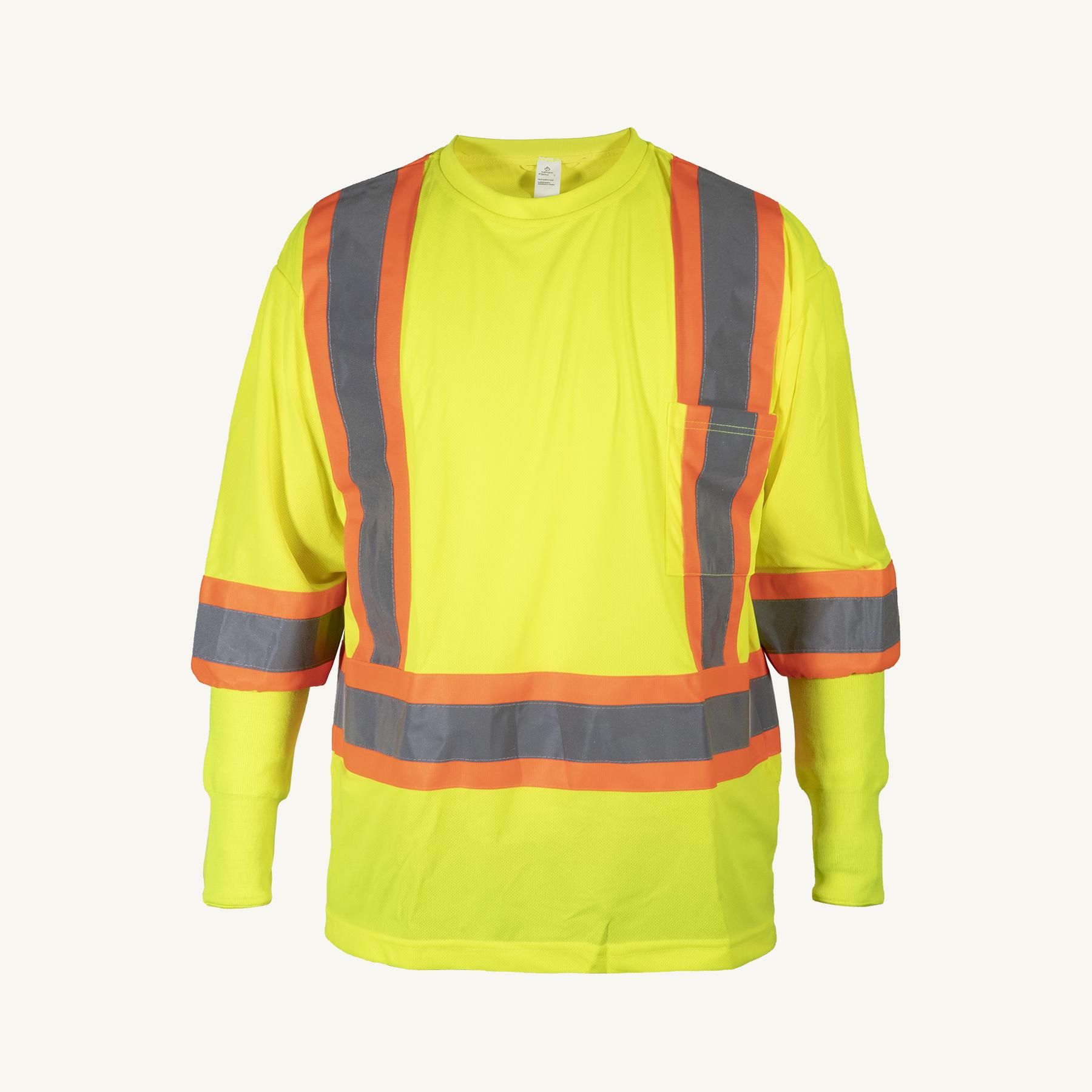 Superior Glove™ TSKPHV-L TSKPHV Cut Resistant Sleeve Hi-Viz Shirt, L, Green, Polyester, 9 in L