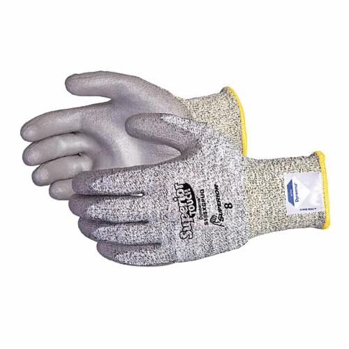 Superior Glove™ S13SXGPUQ-10 Superior Touch® Cut Resistant Gloves, SZ 10, Dyneema®/Filament Yarn, Knit Wrist Cuff, Resists: Cut and Puncture, ANSI Cut-Resistance Level: A2, ANSI Puncture-Resistance Level: 3