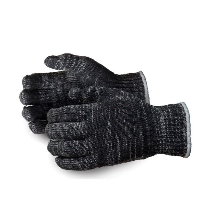 Superior Glove™ STCi2DXL Sure Knit® Gloves, Double Side Dotted, XL, 7 ga Nylon/Tire-Core™ Yarn, Gray