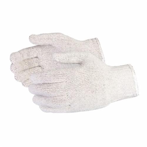 Superior Glove™ SQ-L Sure Knit® Economy Grade General Purpose Gloves, String Knit, L, 7 ga Cotton/Polyester, Natural, PVC Dotted Coating