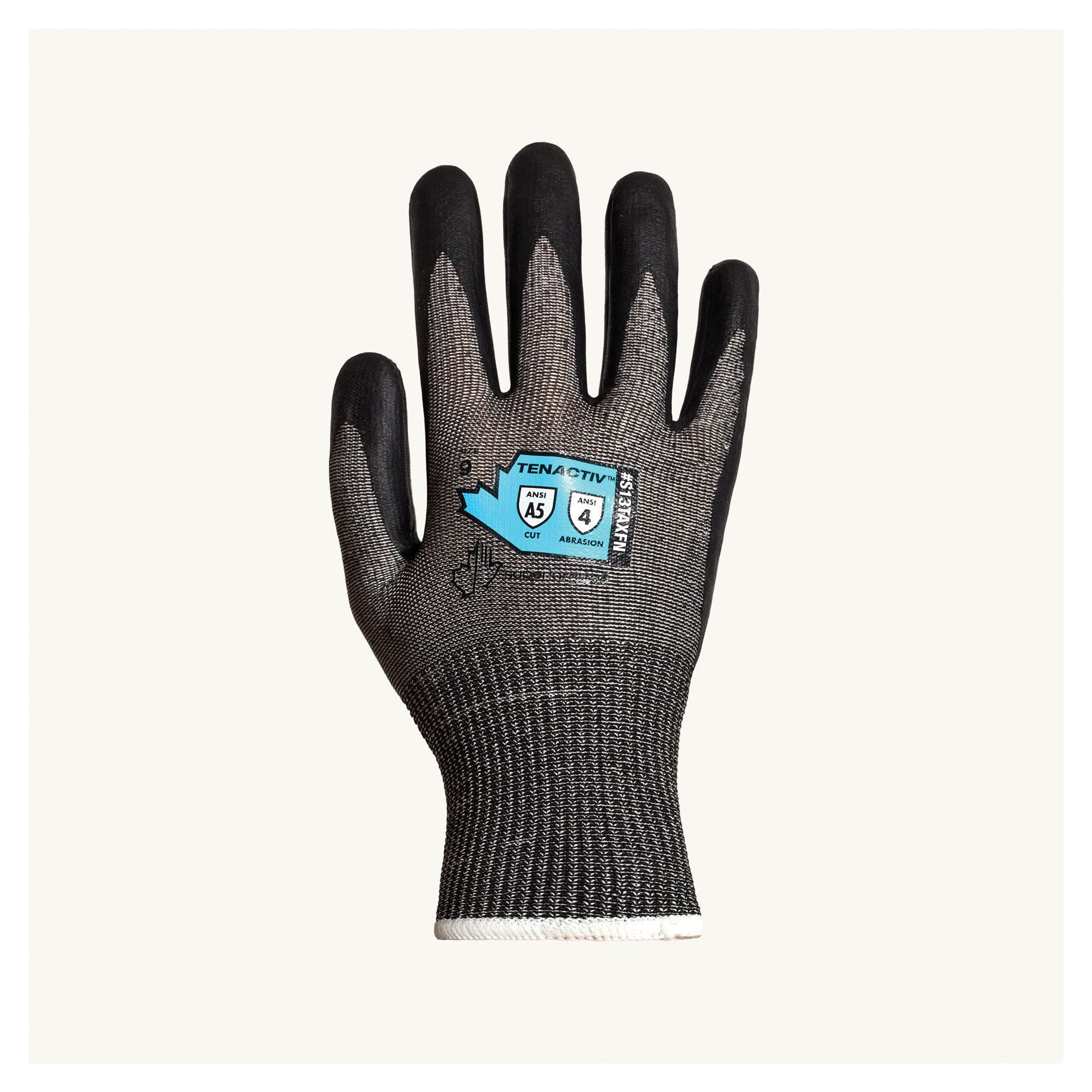 Superior Glove™ S13TAXFN-10 TenActiv™ Touch Cut-Resistant Gloves, SZ 10, 13 ga TenActiv™ Yarn, Composite Knit Wrist Cuff, Resists: Abrasion/Cut/Puncture, ANSI Cut-Resistance Level: A5, ANSI Puncture-Resistance Level: 3
