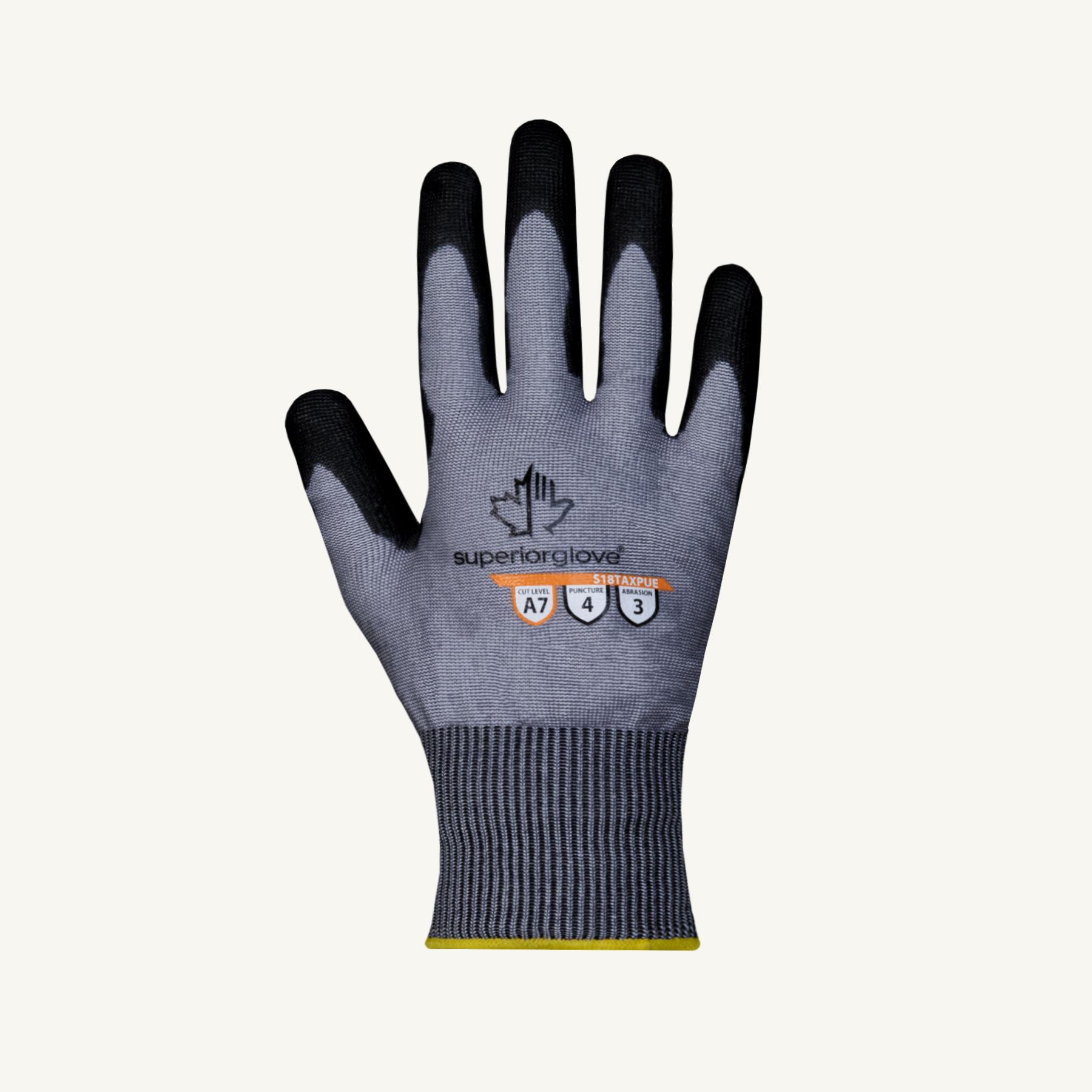 Superior Glove™ S18TAXPUE-9 TenActiv™ Gloves, SZ 9, Resists: Abrasion/Cut/Puncture, ANSI Cut-Resistance Level: A7, ANSI Puncture-Resistance Level: 4