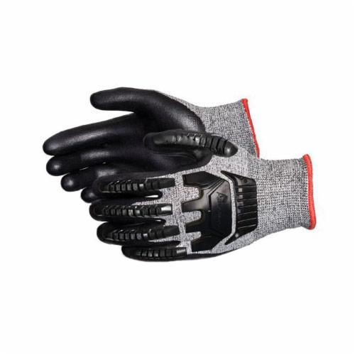 Superior Glove™ STAFGFNVB-10 TenActiv™ High Performance Anti-Impact Gloves, SZ 10, Composite Yarn/TPR, Knit Wrist Cuff, ANSI Cut-Resistance Level: 4