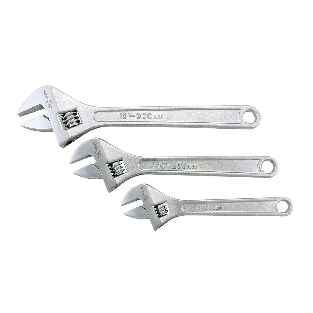 ITC® 020236 Adjustable Wrench Set, 3 Pieces, 8 to 12 in