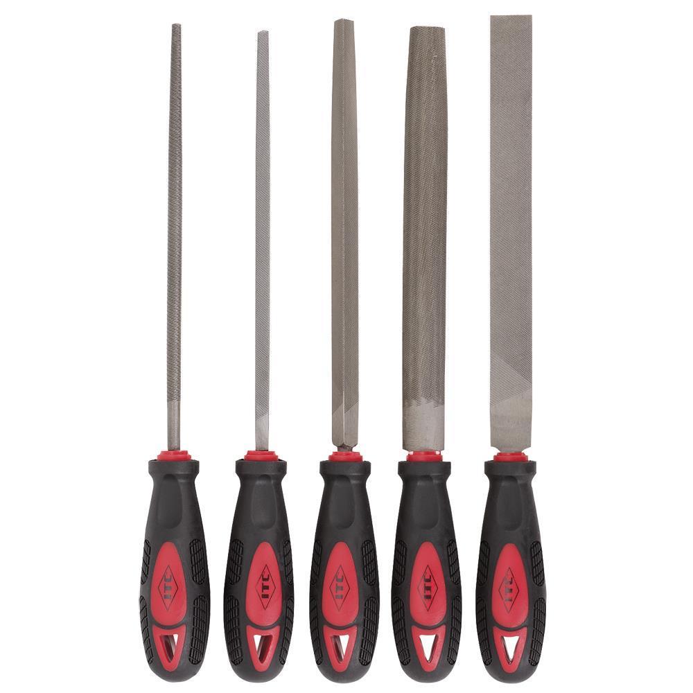 ITC® 023151 Hand File Set, 5 Pieces, Second Cut