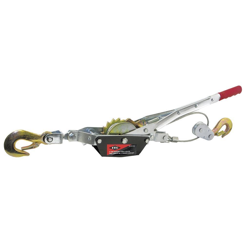 ITC® 024903 Ratchet Cable Puller, 2 ton Pulling, 10 ft L Pull Cable, Steel