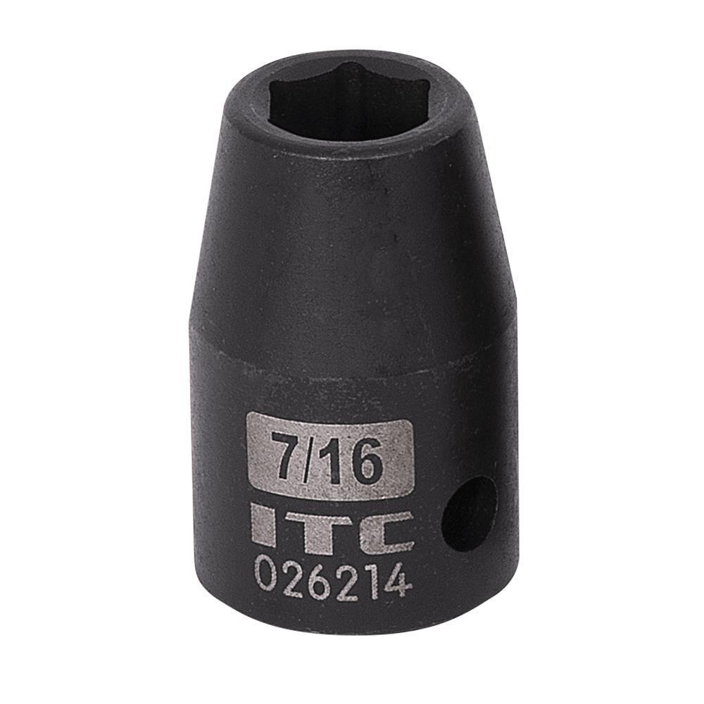 ITC® 026214 Impact Socket, 1/2 in, 7/16 in Regular Socket, 6 Points