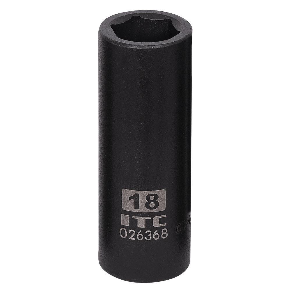 ITC® 026368 Impact Socket, 1/2 in, 18 mm Deep Socket, 6 Points