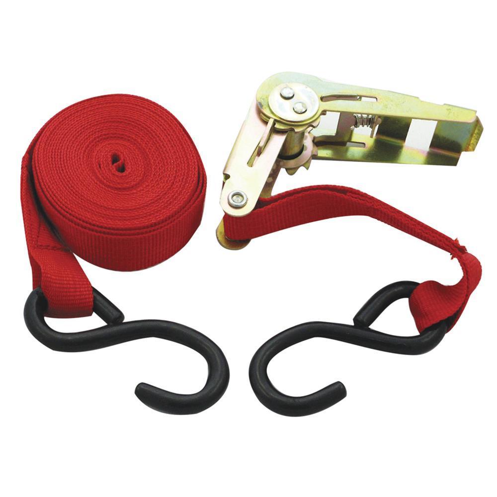 ITC® 027105 Heavy Duty Ratchet Tie Down, 1500 lb Load, 15 ft L, Polyester Web Strap
