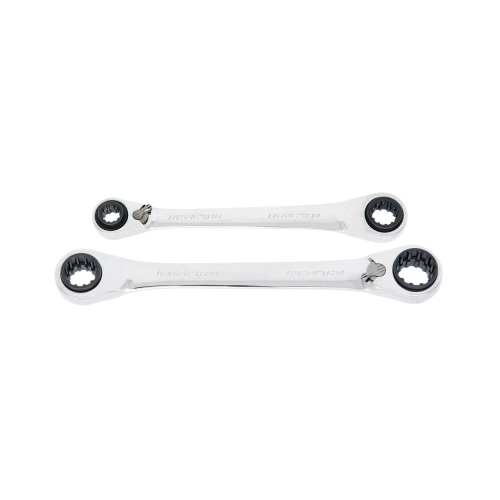ITC® 700392 63-in-1 Multi-Fit Ratcheting Wrench Set, 2 Pieces, 8 to 19 mm, Full Mirror Polished