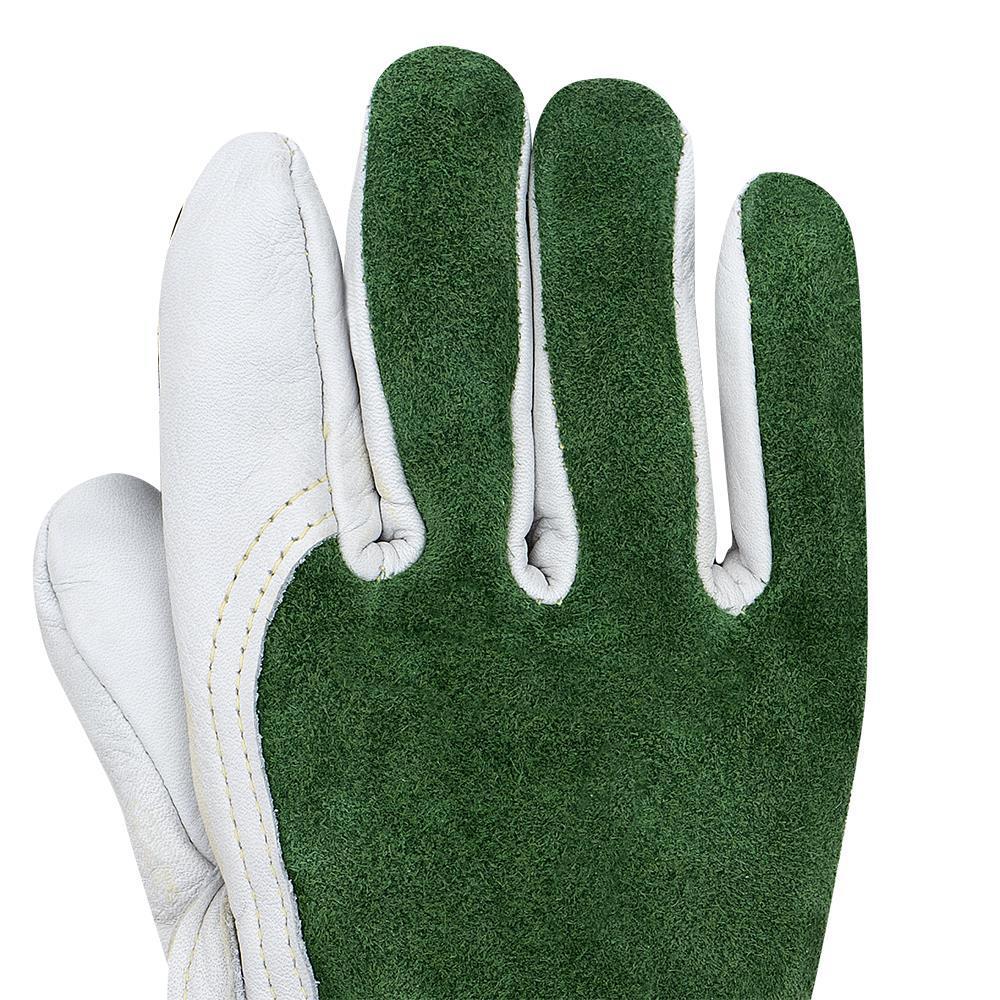 ranpro® V5241720-M Tiggers TIG Welding Gloves, M, Split Leather, Pearl/Green, T50 3-Ply Kevlar® Lining