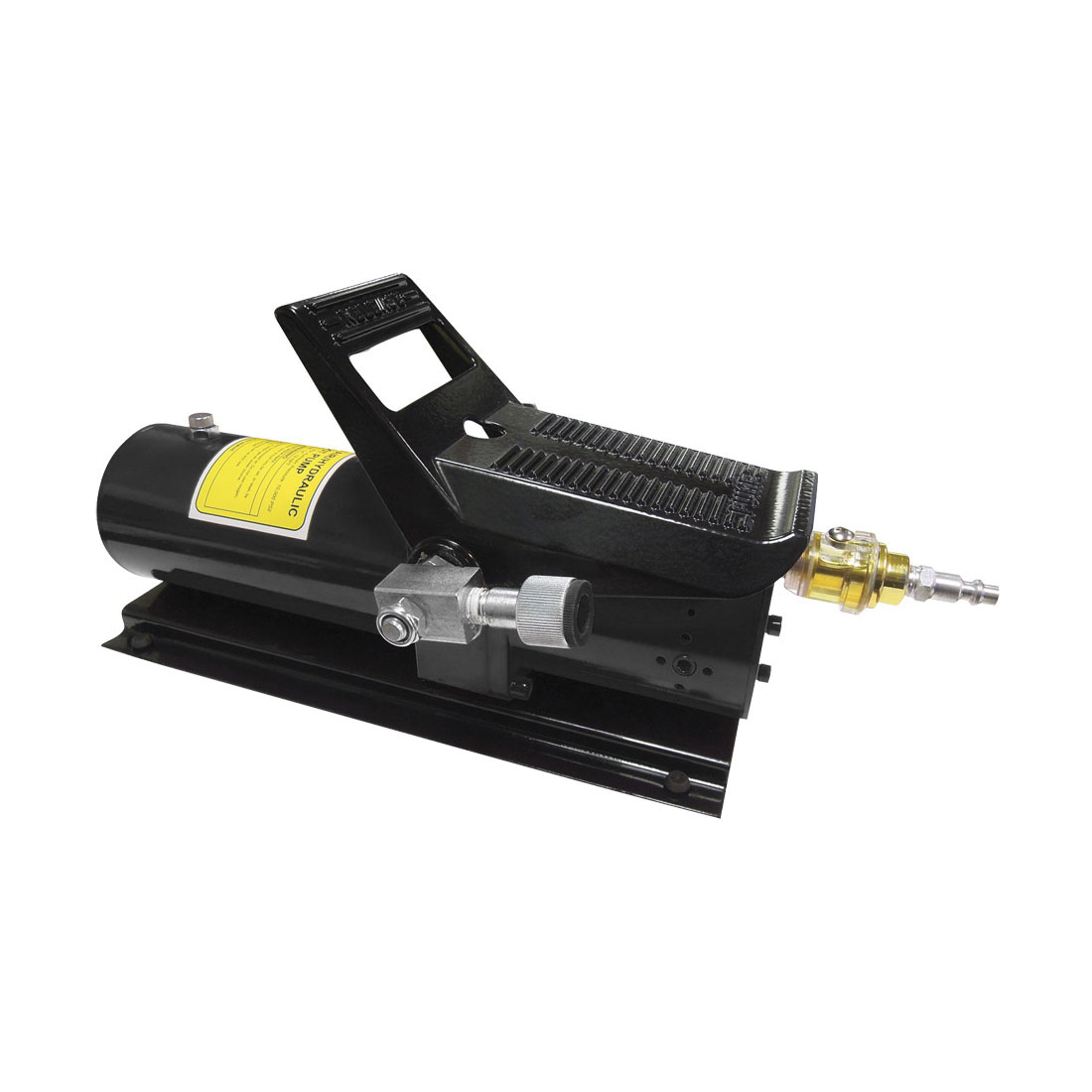 STRONGARM® 030212 Super Heavy Duty Air Hydraulic Foot Pump, For Use With STRONGARM® 10 ton Capacity Rams, 20 oz Oil Capacity, 10000 psi Overload, 90 to 120 psi Operating Pressure, 1/4-18 NPT I/O Port, 7.3 cu-in/min Load