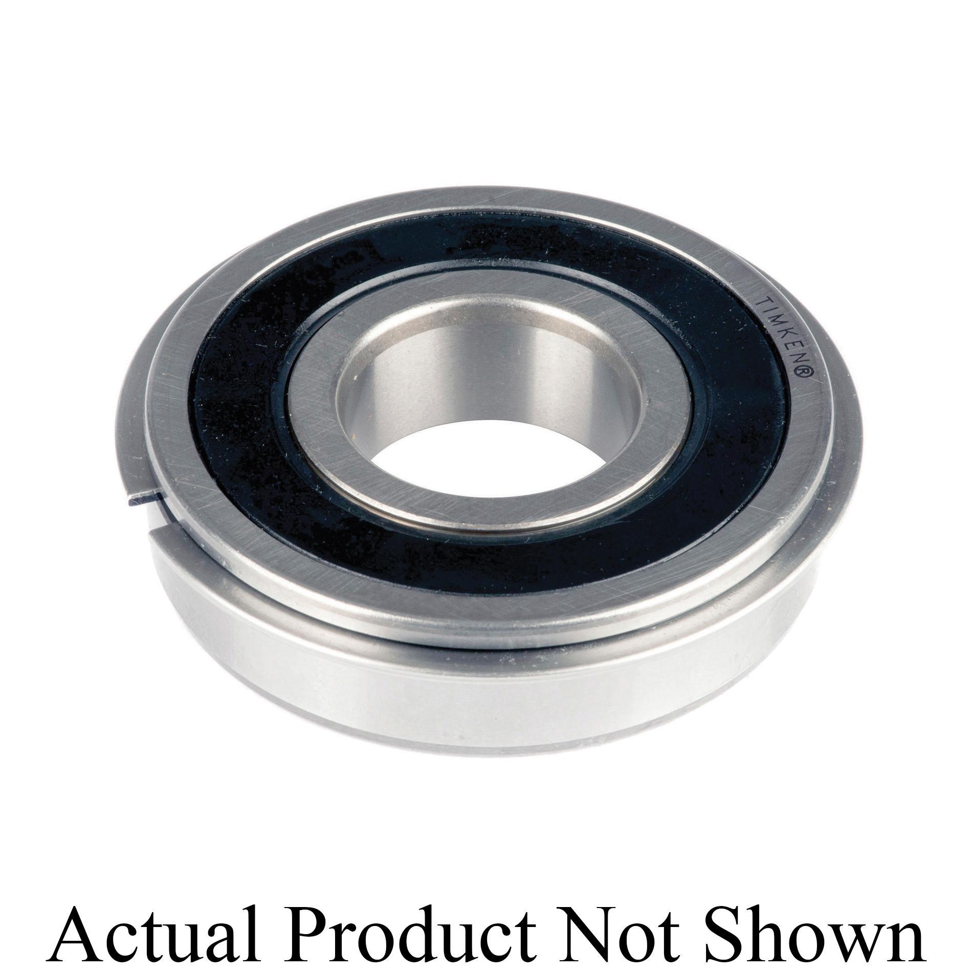 Timken® 6204-2RS-NR-C3 6200 Light Straight Bore ISO Deep Groove Radial Ball Bearing, 20 mm Dia Bore, 47 mm Dia Outside, 1 Rows, 14 mm W, 2877.554 lb Dynamic/1483.739 lb Static Load