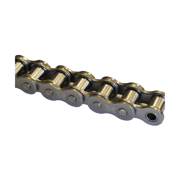 Tsubaki® RS08BSSRB British Standard DIN Chain, 10 ft OAL, 1/2 in Pitch, 0.335 in Dia x 0.305 in W Roller, 0.06 in THK Plate, 304 Stainless Steel