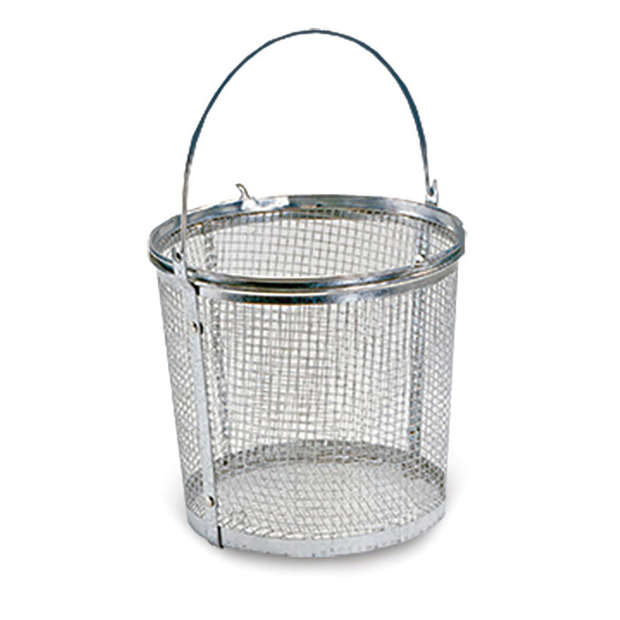 Walter Surface Technologies Bio-Circle® 55B004 Small Parts Washing Basket, 9 in H x 8-1/2 in W, Galvanized Steel, Gray
