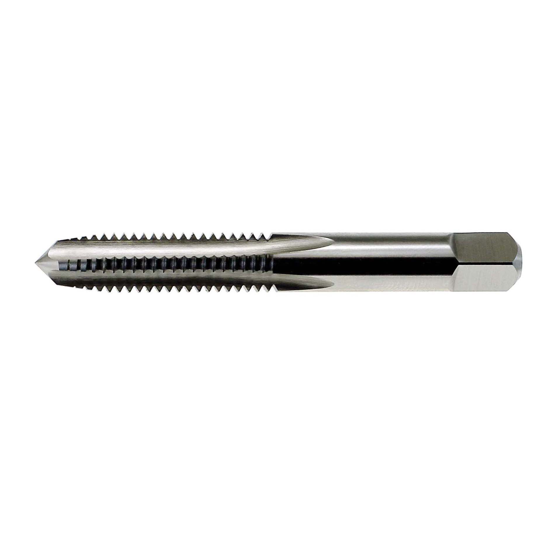 Drillco 23A006CB 2300 Straight Flute Tap, Left Hand Cutting, #6-32 Thread, H3 Thread Limit, Bottoming Chamfer, 4 Flutes, Bright, HSS