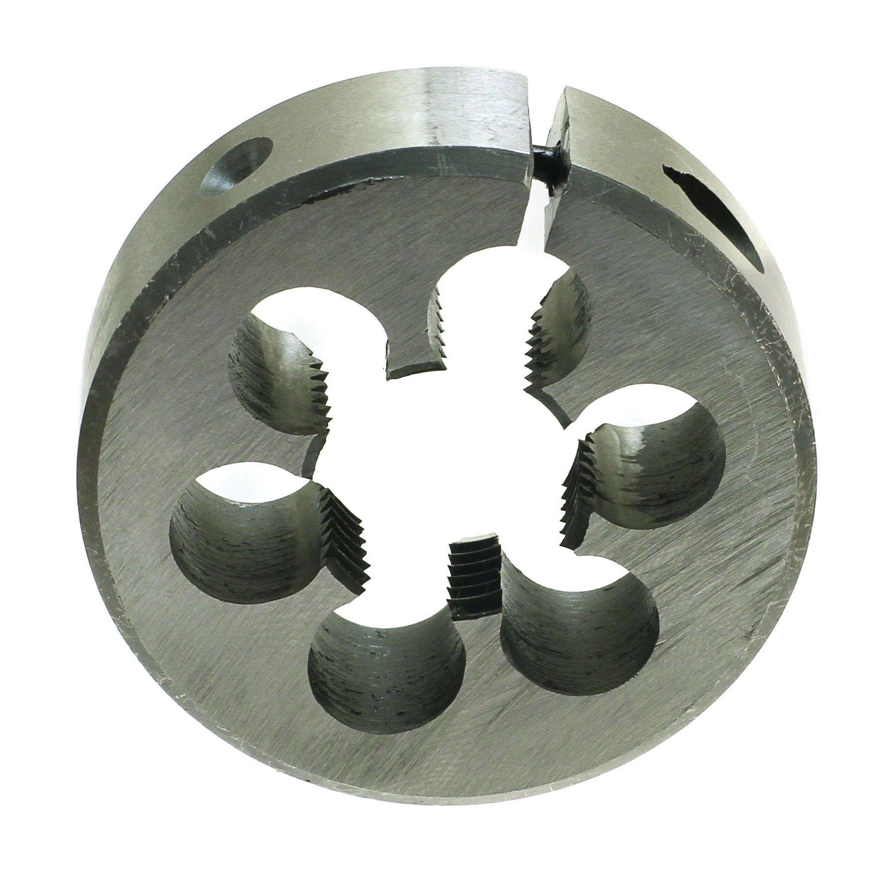 Drillco 305E104B 3050E Adjustable Round Split Pipe Die, 1/16-27 NPT Thread, 1 in OD Die, HSS