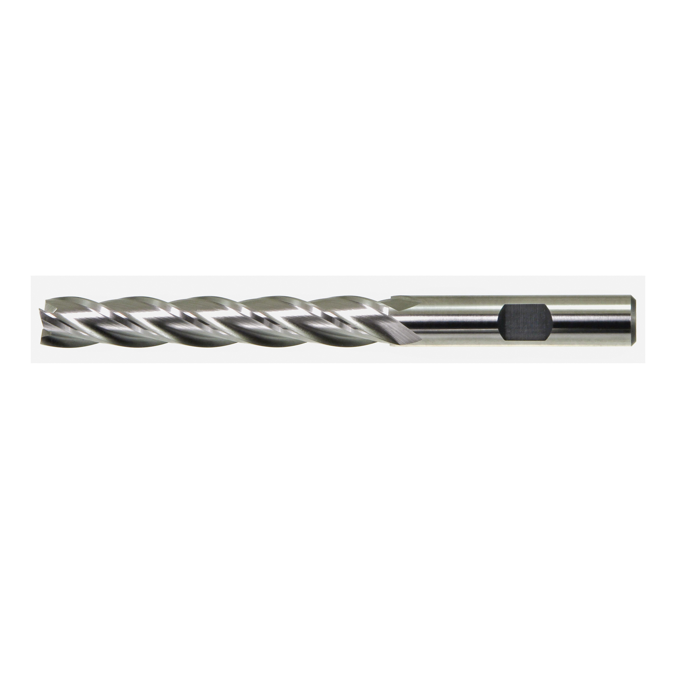 Drillco 675A124A 6750A Center Cutting Imperial Long Length Single End Finishing End Mill, 3/8 in Dia Cutter, 3/8 in Length of Cut, 4 Flutes, 3/8 in Dia Shank, 2-1/2 in OAL, Bright