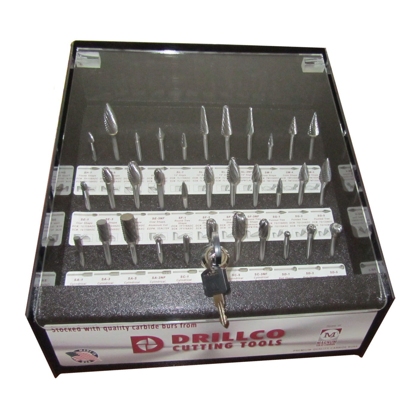 Magnum 70S033DC Carbide Burr Display, Double Cut, 33 Pieces