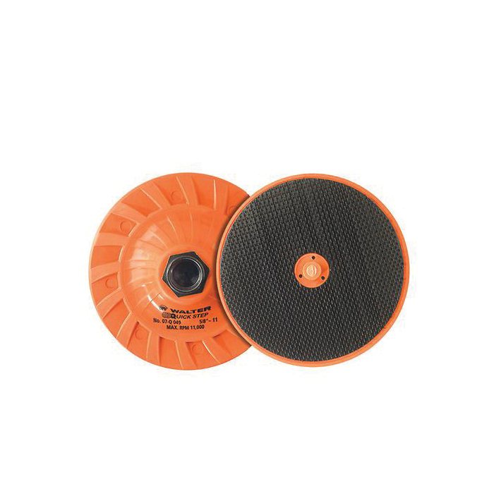 Walter Surface Technologies QUICK-STEP™ 07Q149 Mega Grip Backing Pad, 4-1/2 in Dia Pad, Hook and Loop Attachment