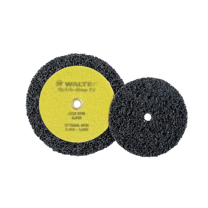 Walter Surface Technologies QUICK-STEP FX™ 07X845 Fast Changing Non-Woven Surface Cleaning Disc, 4-1/2 in Dia Disc, Aluminum Oxide Abrasive