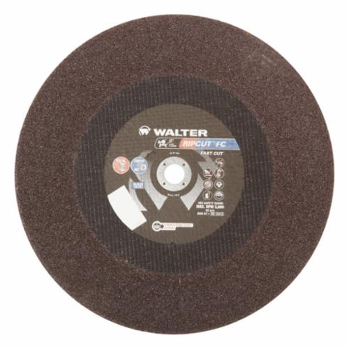 Walter Surface Technologies RipCut™ 10B163 Cut-Off Wheel, 16 in Dia x 5/32 in THK, 1 in Center Hole, A-24-FC Grit, Aluminum Oxide Abrasive