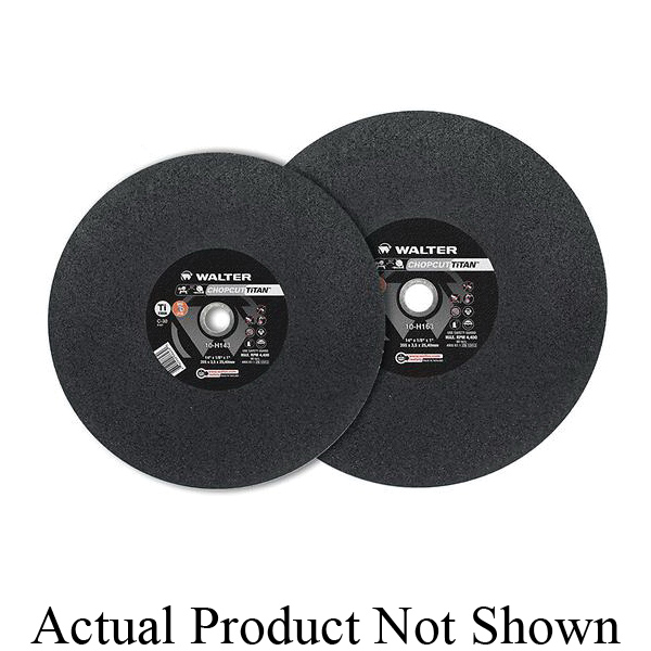 Walter Surface Technologies Chopcut™ 10H143 Cut-Off Wheel, 14 in Dia x 1/8 in THK, 7/8 in Center Hole, C30 Grit, Silicon Carbide Abrasive