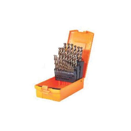 Walter Surface Technologies SST+™ 01E678 2-Flute Spiral/Twist Drill Bit Set, 135 deg Drill Point Angle, 29 Pieces, For Use With SST+™ Jobber Length Round Shank Fractional Drill Bit, Cobalt/HSS, Bronze Oxide