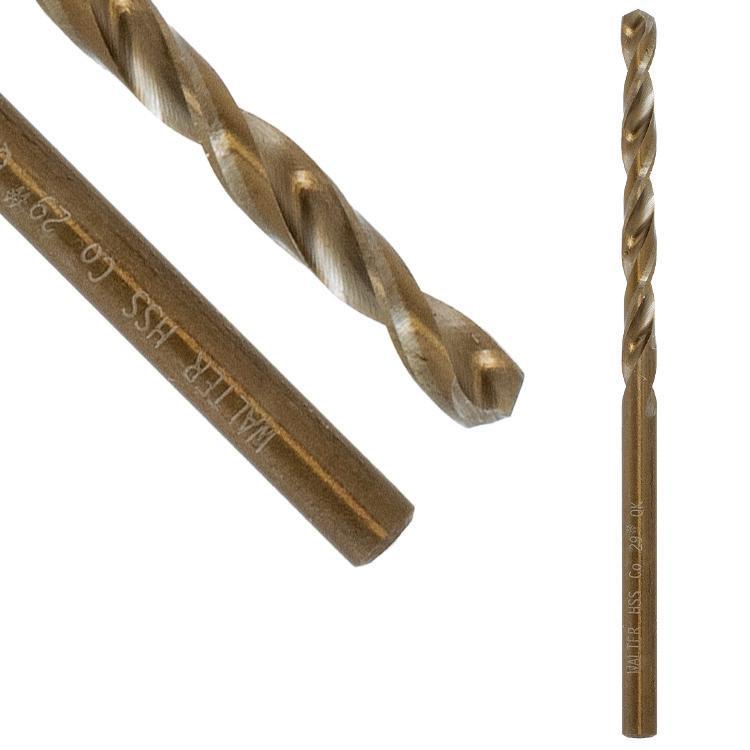 Walter Surface Technologies 01B529 SST+™ High Flow Jobber Length Drill Bit, #29 Drill - Wire, 135 deg Point Angle