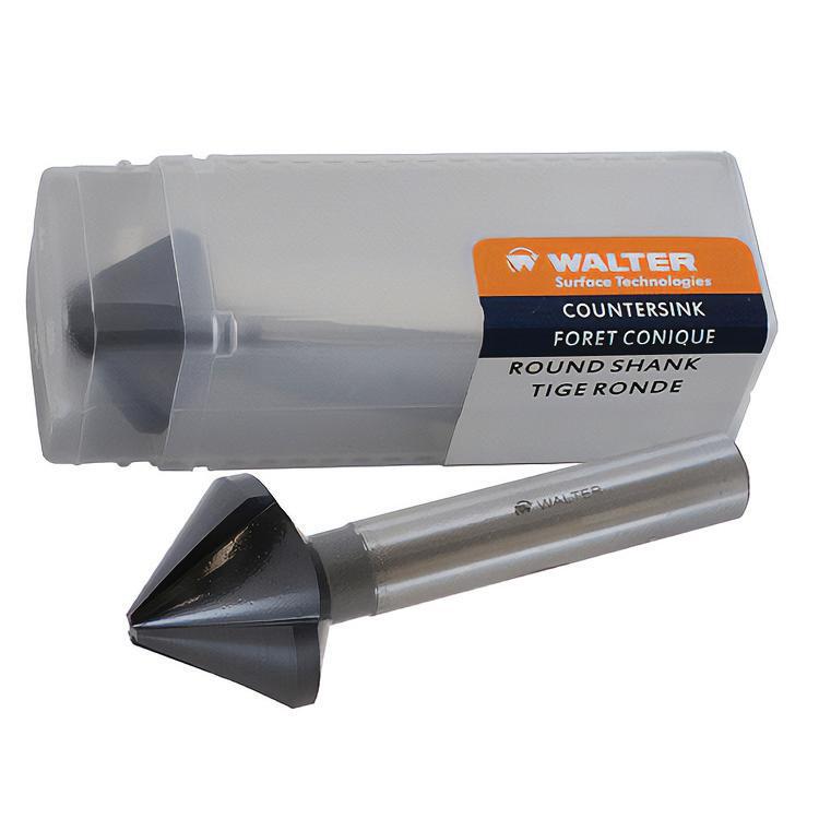 Walter Surface Technologies 01U012 VP™ Tool Countersink, 3/4 in Dia Body, 3/8 in Dia Shank, 82 deg Included Angle, HSS