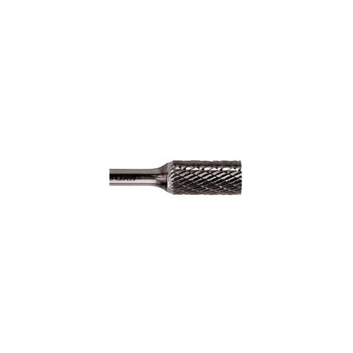 Walter Surface Technologies 01V054 High Performance Carbide Burr, Cylindrical Head, 1/2 in Dia Head, 1 in L of Cut, 4 in OAL, Double Cut