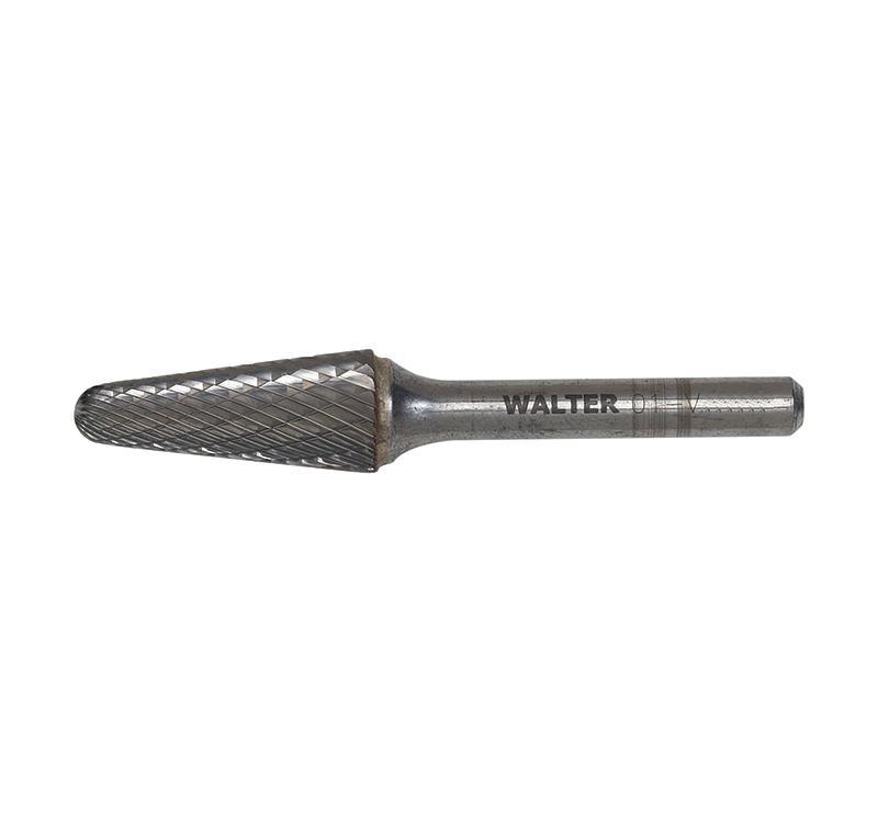 Walter Surface Technologies 01V069 High Performance Carbide Burr, Cone Head, 1-1/9 in Length of Cut, 1-1/8 in OAL