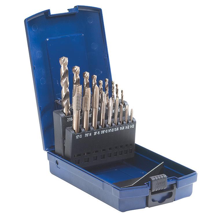 Walter Surface Technologies 03B953 SST+™ Power Tap Drill Bit, 18 Pieces, High Speed Steel