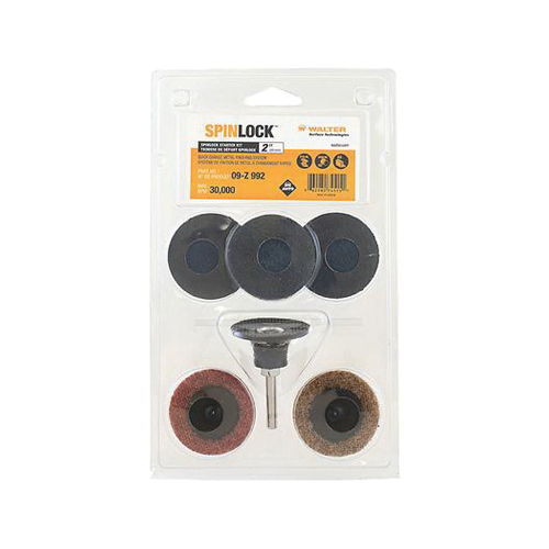 Walter Surface Technologies ALLSTEEL™ SPINLOCK™ 09Z992 Starter Kit, 7 Pieces, 30000 rpm, 1/4 in Arbor