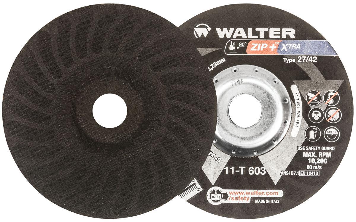 Walter Surface Technologies 11T603 11-T Cut-Off Wheel, 6 in Dia Wheel x 1/16 in THK Wheel, 46 Grit, Aluminum Oxide Abrasive