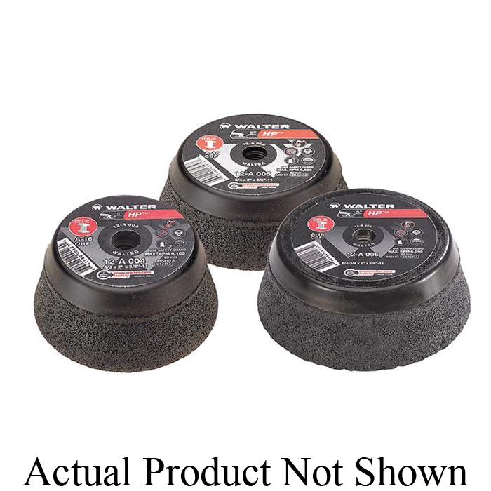 Walter Surface Technologies HP™ 12B004 Cup Wheel, 4 in Dia