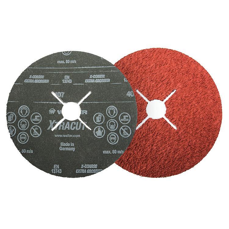 Walter Surface Technologies XTRACUT™ 15A603 Sanding Disc, 6 in Dia Disc, Extra Coarse Grade, Ceramic Grain Abrasive