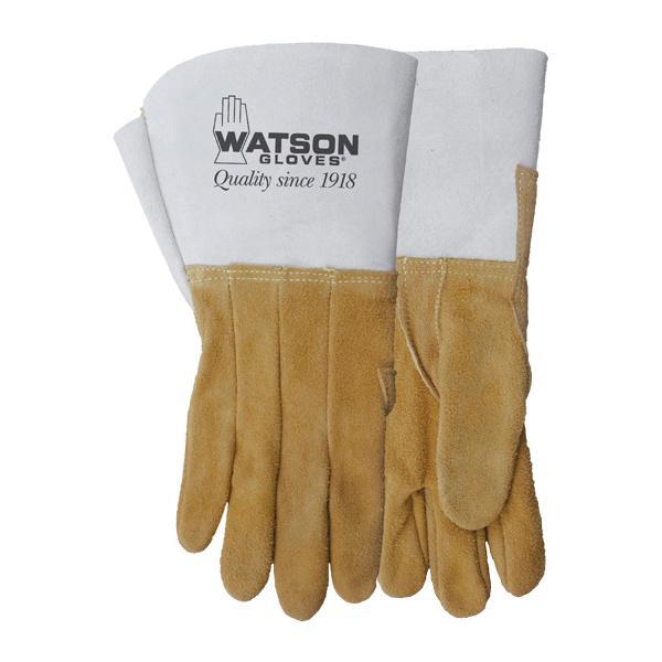 Heat Wave® 525-10 Buckweld 525 Welding Gloves, SZ 10, Kevlar® Stitching, Unlined Lining, Gauntlet Cuff, 12 in L